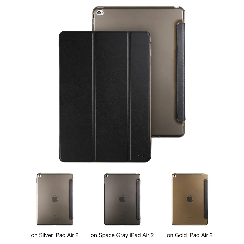 Чехол для iPad Air 2, ESR ура Цвет PU+ прозрачный PC задняя Ultra Slim Light Вес устойчивое к царапинам корпус для iPad Air 2 6 Gen