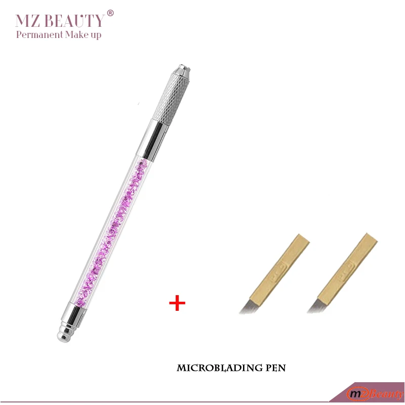 

Wholesale permanent makeup manual tattoo microblading pen with 2pcs microblading blades tebori pen tattoo
