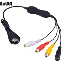 KuWFi 158 USB Захват аудио, видео аналоговая запись видео для xbox PS3 VHS Windows Linux Mac OS win10 без необходимости Intall драйвер