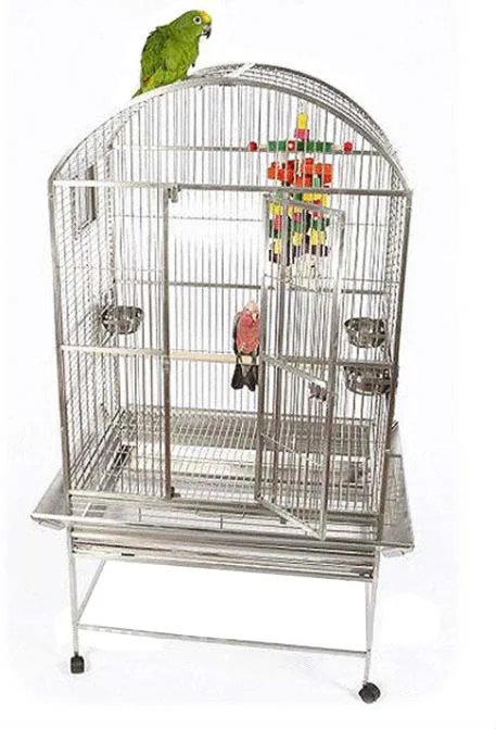 304-Stainless-Steel-Parrot-Cage-Open-Top-Bird-Cage-Cockatoos-Macaws-28-22-61-ST65R