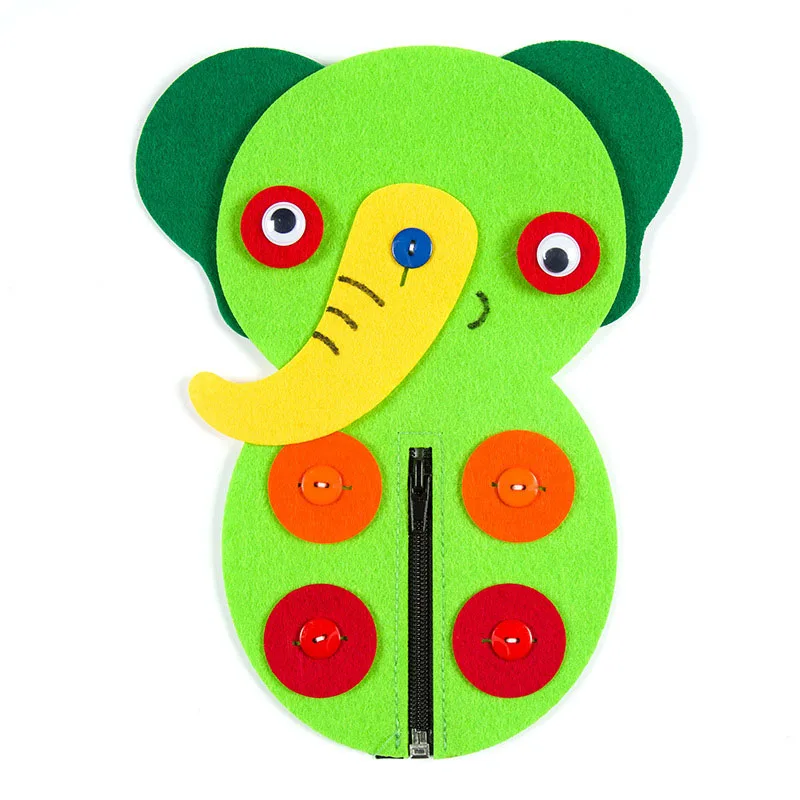 DIY Материал кнопка застежка-молния нетканый материал ручной мультфильм стерео создание творческого искусства Материал s ребенок ручной работы игрушка - Цвет: elephant