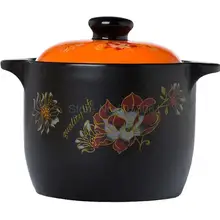 Earthen кастрюля тушеная кастрюля высокая термостойкость Керамическая маленькая кастрюля суповая кастрюля открытый огонь Бытовая газовая плитка горшок суповая кастрюля