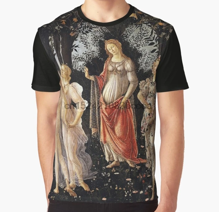 

All Over Print Women T Shirt Men Funny tshirt Sandro Botticelli - Primavera Graphic Women T-Shirt