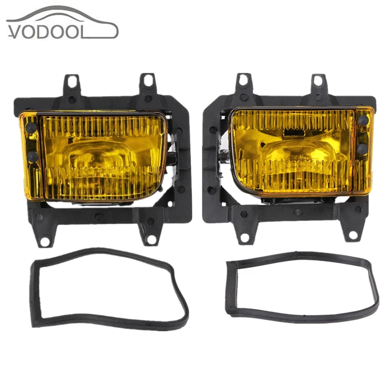 H1 Auto Car Front Left Right Bumper Crystal Yellow LED Fog Lamp Automotive Headlight Headlamp for BMW E30 3-Series 82-94