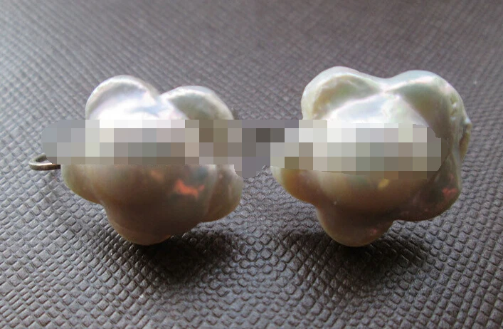

hot sell new - 1648 white star shape freshwater pearl earring