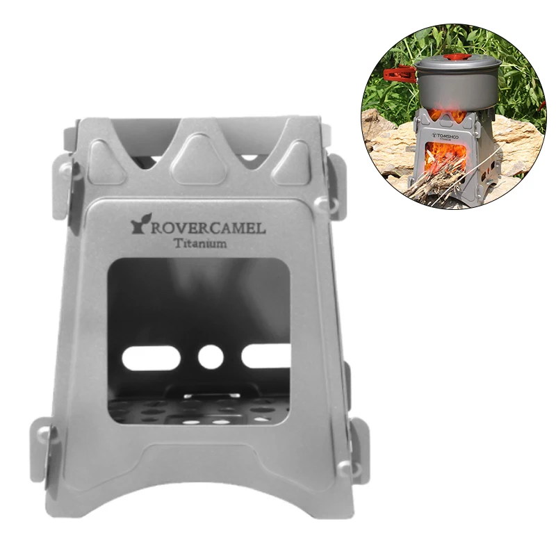 

Wood Stove Portable Outdoor Folding Titanium Windproof Portable Grill for Barbecue/Camping/Heating/Outdoor Survival low-carbon