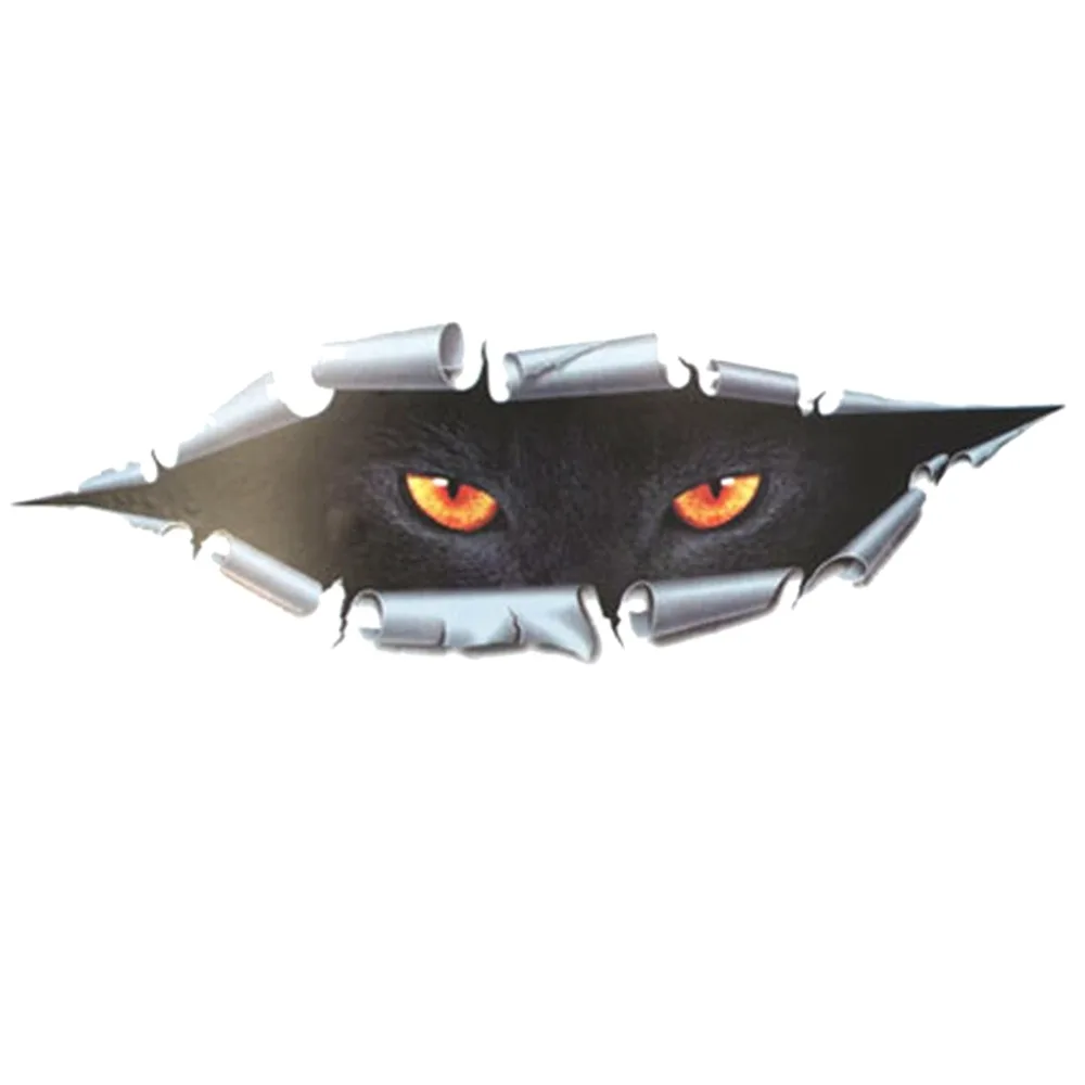 

Bostar 1Pcs Car-Styling Funny 3D Simulation Monster Leopard Eye Peeking Sticker Car Auto Window Mirror Trucks Whole Body