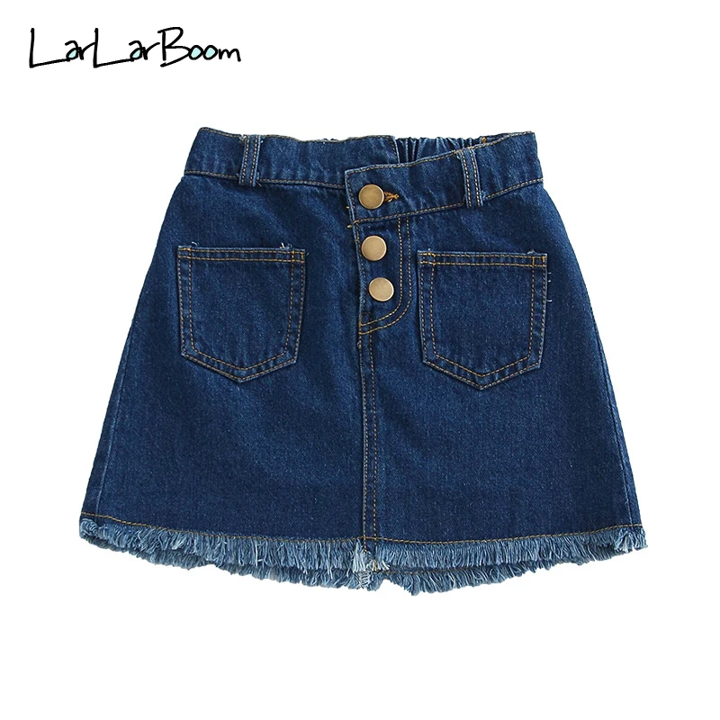 

LarLarBoom Girls Skirts 2019 New Irregular Personality Baby Girl Skirt Children's Clothing for 1-6Years Casual Kids Denim Skirts