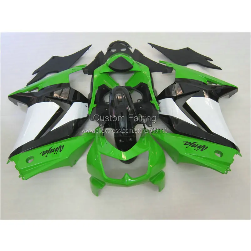 

Injection mold plastic Fairing kit for Kawasaki ninja 250r 2008-2014 EX250 08 09 10 11 12 13 14 white green black fairings RR18