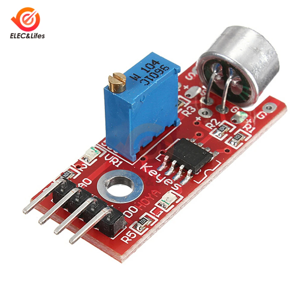 

4 Pin High Sensitivity Sound Microphone Sensor Detection Module AO/DO audio Analog power supply DC 5V For Arduino AVR PIC