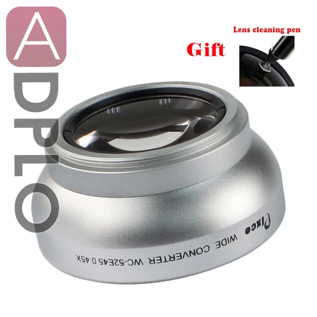 Best Price 52mm 0.45X Wide Angle Lens with Macro suit For Canon Nikon Pentax Sony Panasonic(Silver)+with Lens Cleaning Pen Best Price 52mm 0.45X Wide Angle Lens with Macro suit For Canon Nikon Pentax Sony Panasonic(Silver)+with Lens Cleaning Pen