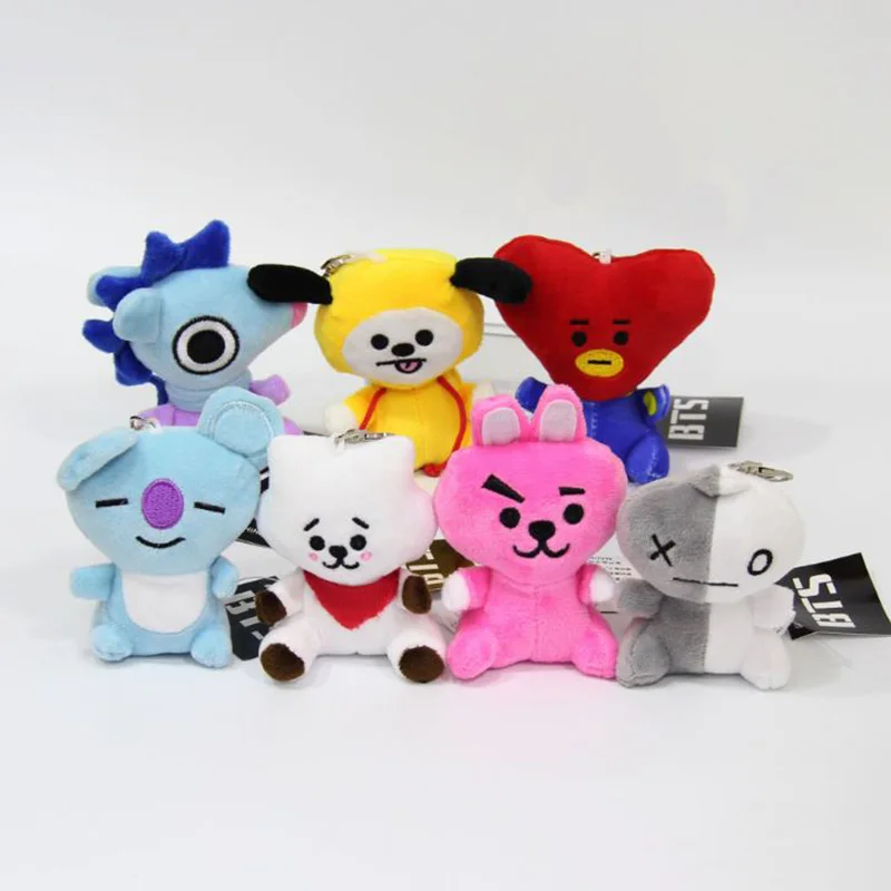 1 Pc Cute Bangtan Boys BTS Soft Vapp Plush Keychain Toy Collection