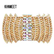 Роскошный женский клатч, вечерние сумки, клатч с золотыми кристаллами, сумки для банкетов, женские кошельки и сумочки, SC037