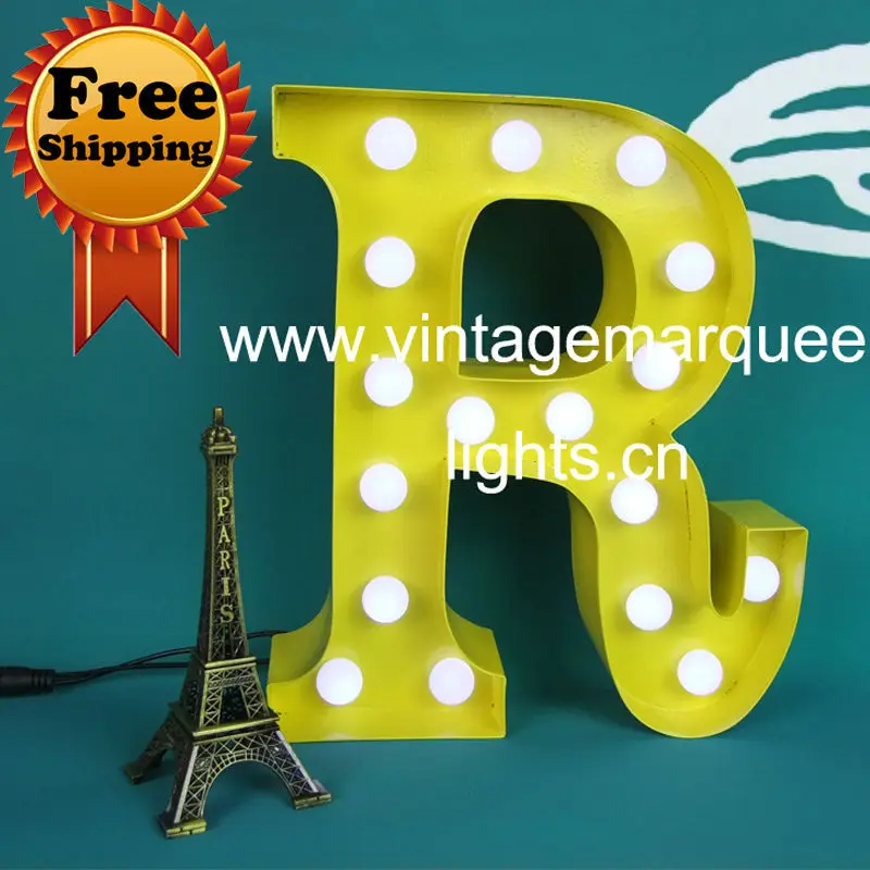 

party vintage marquee light 9 inch mini  Vintage Marquee Holiday Lighting, vintage letter light by OEM FREE SHIPPING