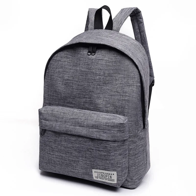 Women Men Male Canvas black Backpack College Student School Backpack Bags for Teenagers Mochila Casual Rucksack Travel Daypack 