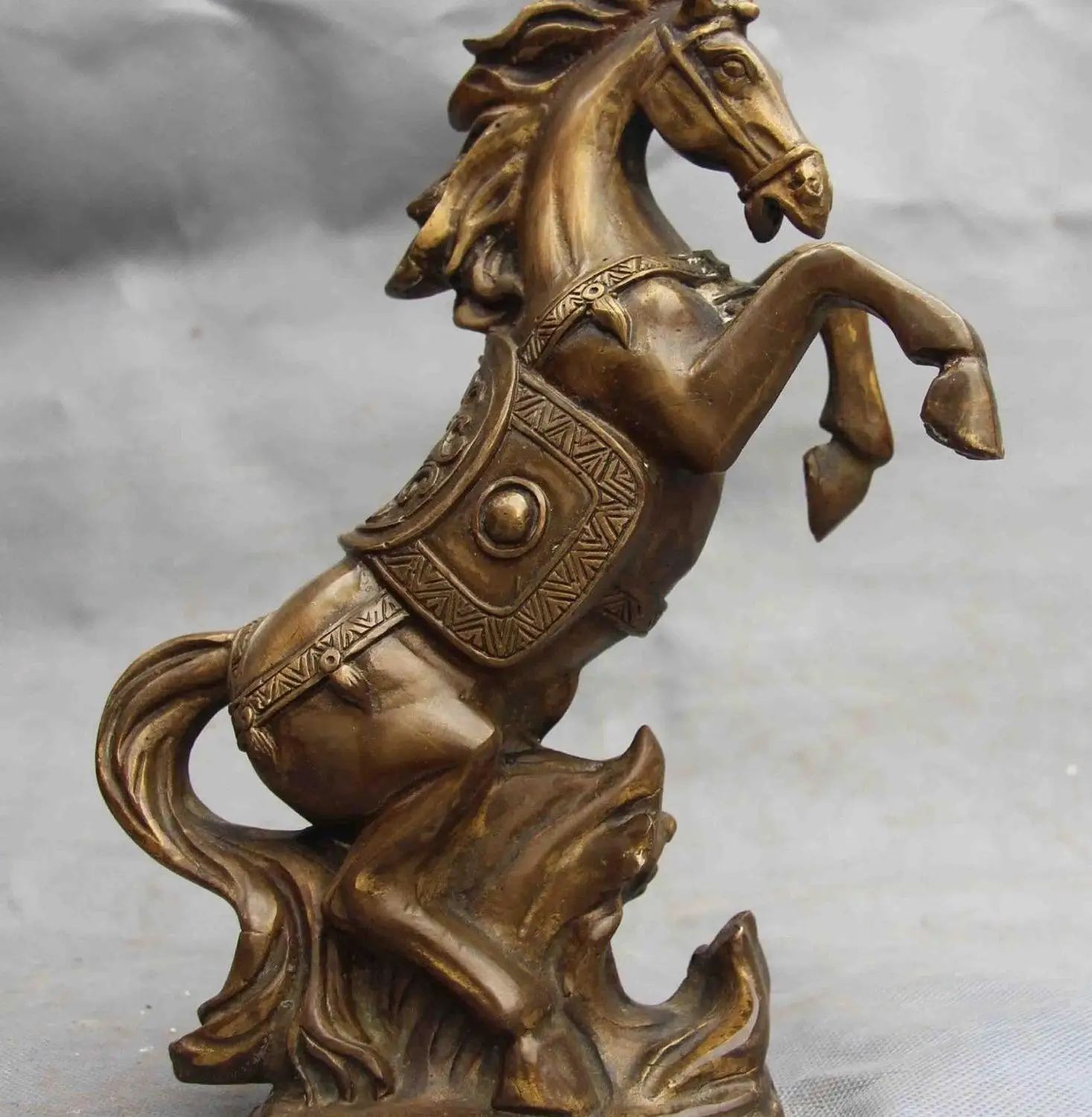 

9 Classical Royal Copper Bronze Feng Shui Lucky run War Horse Steed Art Statue