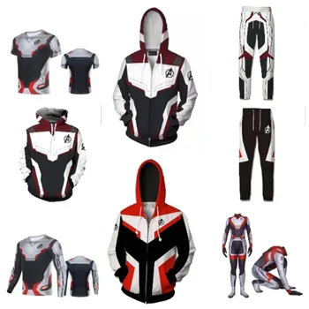 

Avengers Endgame Quantum Realm Sweatshirt Jacket Advanced Tech Hoodie Cosplay Costumes 2019 New Superhero Iron Man Hoodies Suit