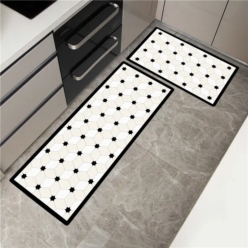 

Geometric Pattern Kitchen Mats Outdoor Entrance Doormat Corridor Non-slip Bath Mats Bed Front Mats Welcome Floor Mat kitchen Rug