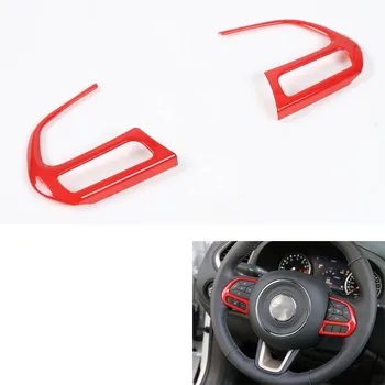 

Fit For Jeep Renegade 2015 2016 Car Steering Wheel Decoration Trim Styling Sequins 2Pcs/set ABS 4colors Available