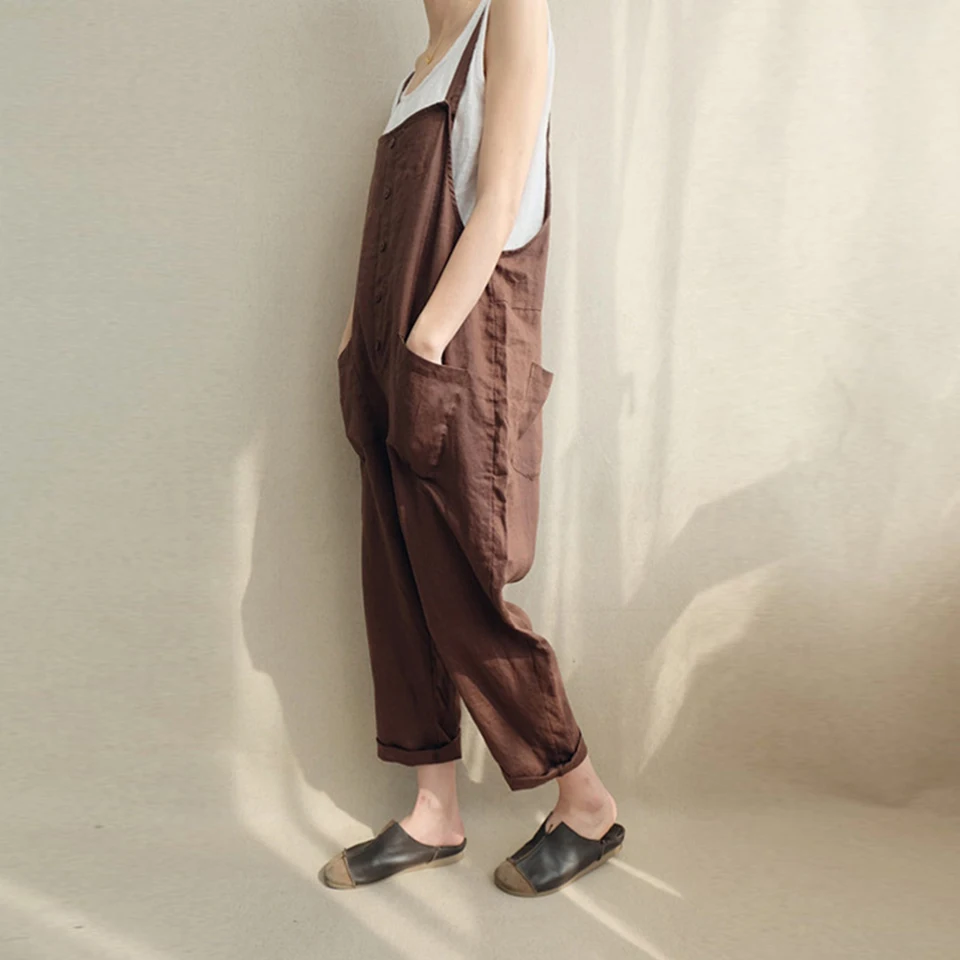 ZYFPGS 2019 New Autumn Rompers Brown Classic Womens Jumpsuit Pocket Women Bodysuit Jeans Playsuit Long Jumpsuit Fashion Z0917 ZYFPGS 2019 New Autumn Rompers Brown Classic Womens Jumpsuit Pocket Women Bodysuit Jeans Playsuit Long Jumpsuit Fashion Z0917