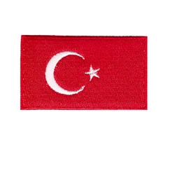 Популярный Вышитый Флаг патч, DIY для одежды из ткани пасты. Швы можно облепить и наклеить, персональный заказ - Цвет: Turkey