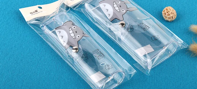 1 шт. Kawaii прозрачный Тоторо пластиковый футляр для очков металлический футляр для солнцезащитных очков Totoro пенал