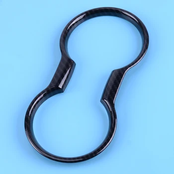 

Carbon Fiber ABS Rear Water Cup Holder Bracket Panel Frame Decorative Cover Trim Ring Car Styling Fit For Ford Mustang 2015-2018