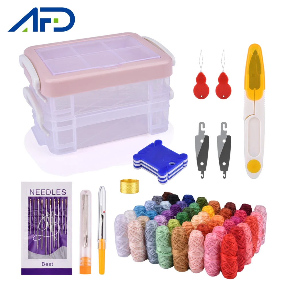 

48 Color Sewing Thread and Quilting Tools Multifunctional Sewing Supplies Kit for Machine Sewing Hand Stitching Embroidery