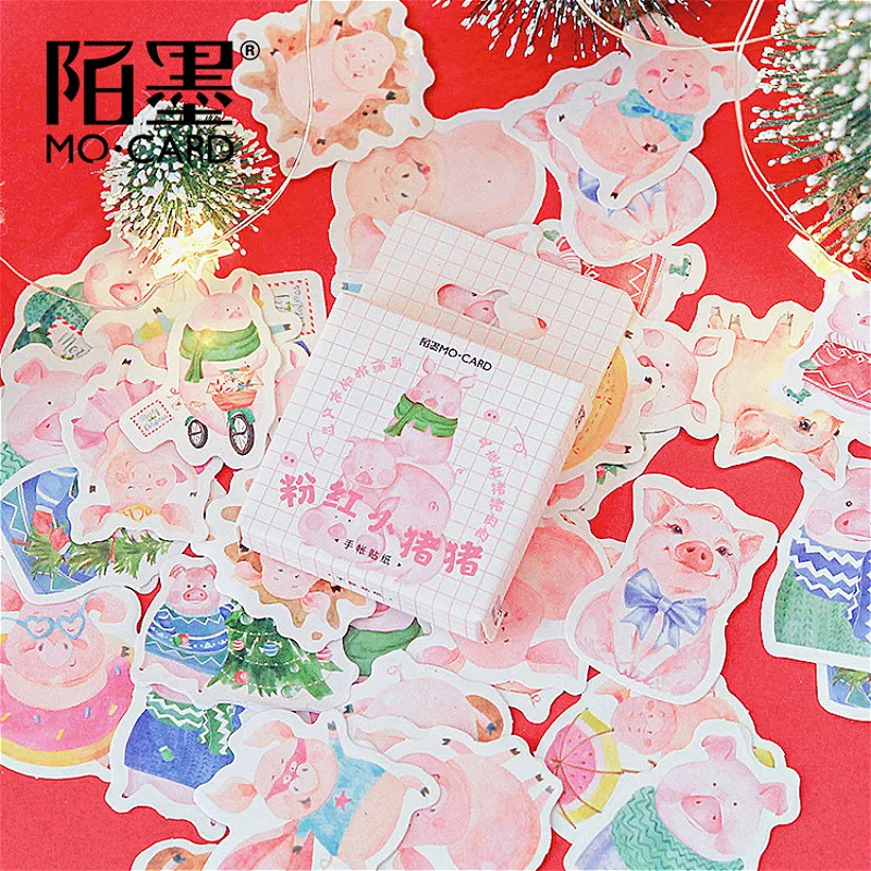 

40pcs/pack Baby Pigs Totem Label Stickers Pack Posted It Kawaii Planner Scrapbooking Notebook Office Decoration