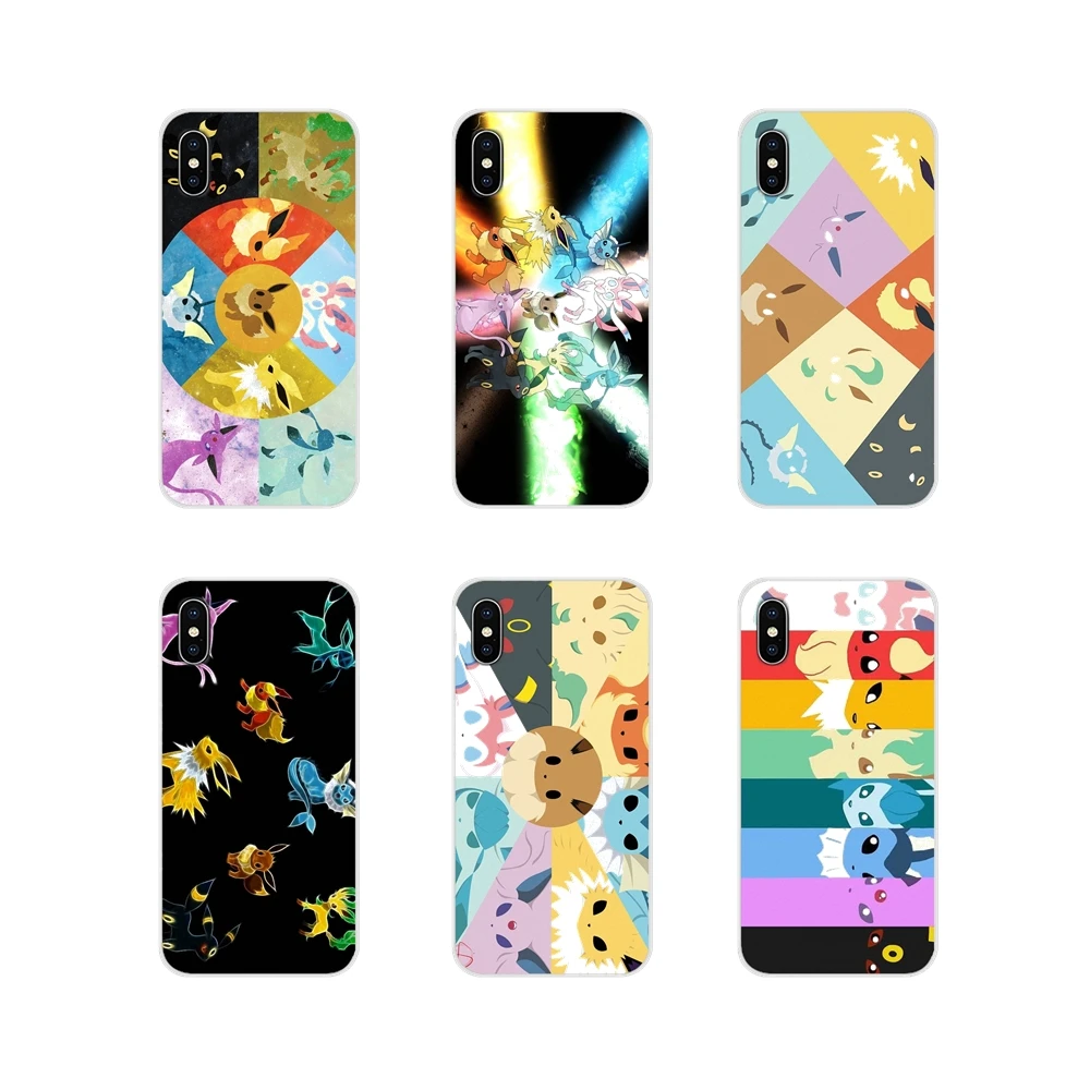 

TPU Transparent Case Covers cute anime pokemon Eeveelutions For Xiaomi Redmi 4A S2 Note 3 3S 4 4X 5 Plus 6 7 6A Pro Pocophone F1