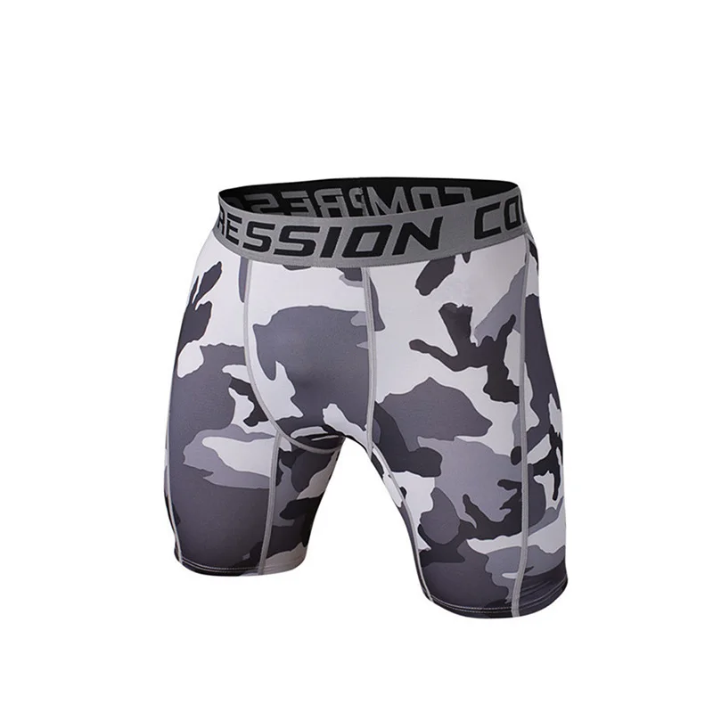 Skinny Quick Dry Mens Compression Shorts 3D Camouflage Tights Summer Fitness