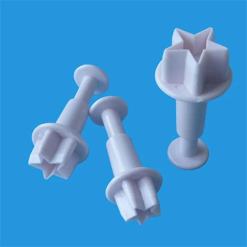 

TTLIFE 3Pcs Star Shape Cake Tool Cookies Cutter Mold Chocolate Fondant Cake Plunger Mould Craft Baking Pastry Decor Dessert
