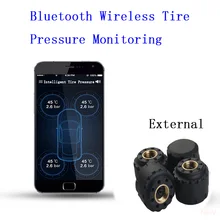 2017 Mobile Phone APP Display Pure Bluetooth Car TPMS Tire Pressure Monitoring Voice Alarm System External Wireless Transmission