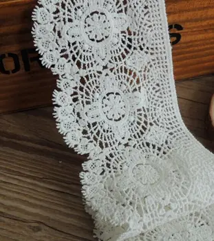 

6cm 5Yards Higy quality 100% cotton water soluble embroidery diy handmade clothes accessories lace decoration exquisite