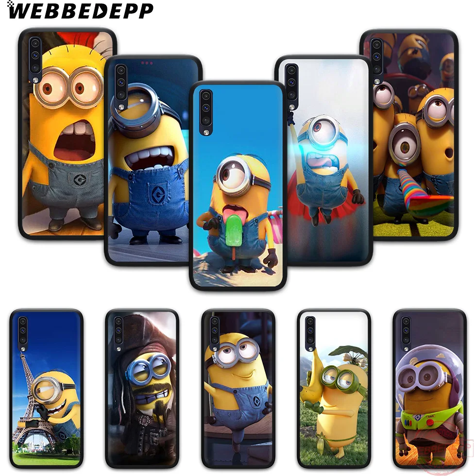 WEBBEDEPP Миньоны мягкий чехол для телефона с изображением цветов Samsung A10S A6 7 8 9 A10 20 A40