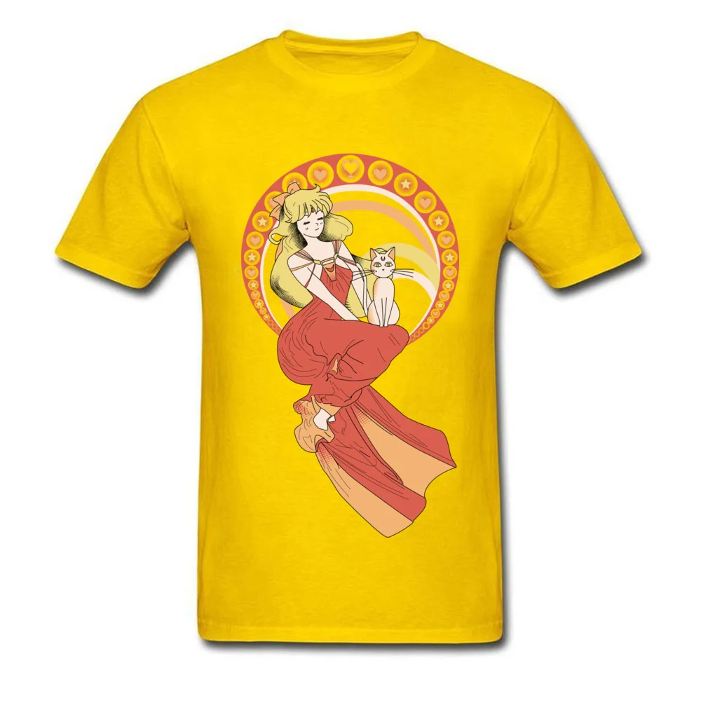 Fashion Men T-Shirt O-Neck Short Sleeve 100% Cotton Fabric Venus New Art Tops T Shirt Customized Tshirts Top Quality Venus New Art yellow