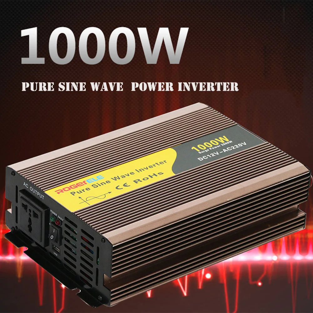 Солнечный синусоидальный инвертор Dc12v 24v 48v к Ac 220v 50hz 60hz 300w Пиковая мощность 600w