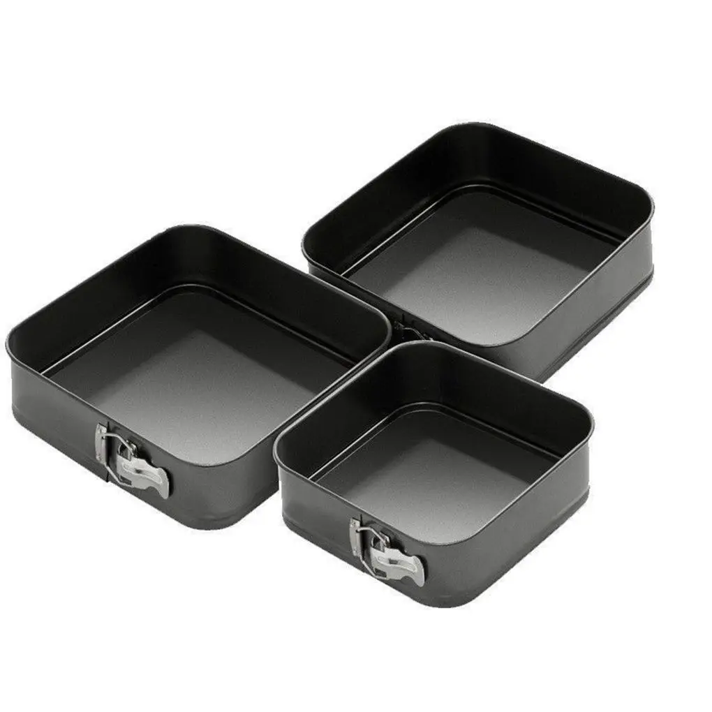 

8/9/10 Inch Square Cake Mold Non Stick Slipknot Removable Base Home Cake Mold Baking Pan Tray DIY Tools