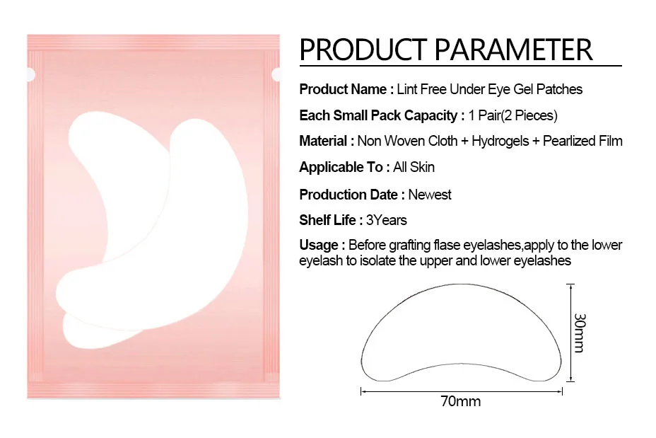 Kimcci 10/20/50 пар/лот Пластыри для наращивания ресниц кругов под глазами колодки Бумага патчи розовый Безворсовая Ткань наклейки для накладных ресниц