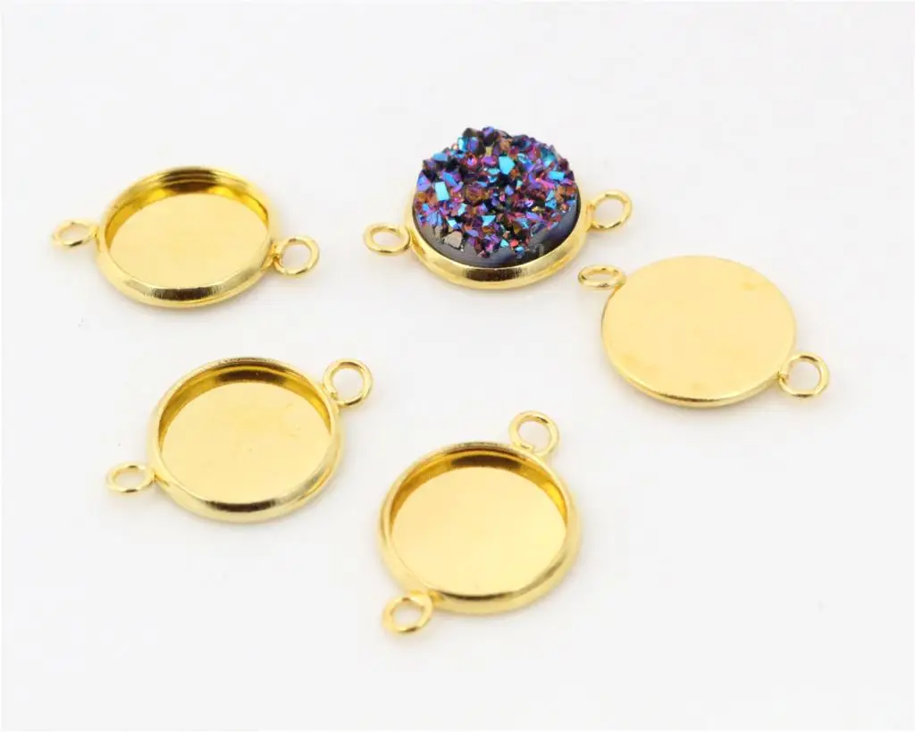 50pcs/Lot 12mm Inner Size Gold Colors Plated High Quality Iron Material