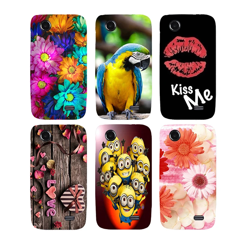 

Soft TPU Silicone Case For Lenovo A369i A 369 369i Cover Flower Plants Printed Back Cover Cartoon Cute Cat Owl Animal Phone Case