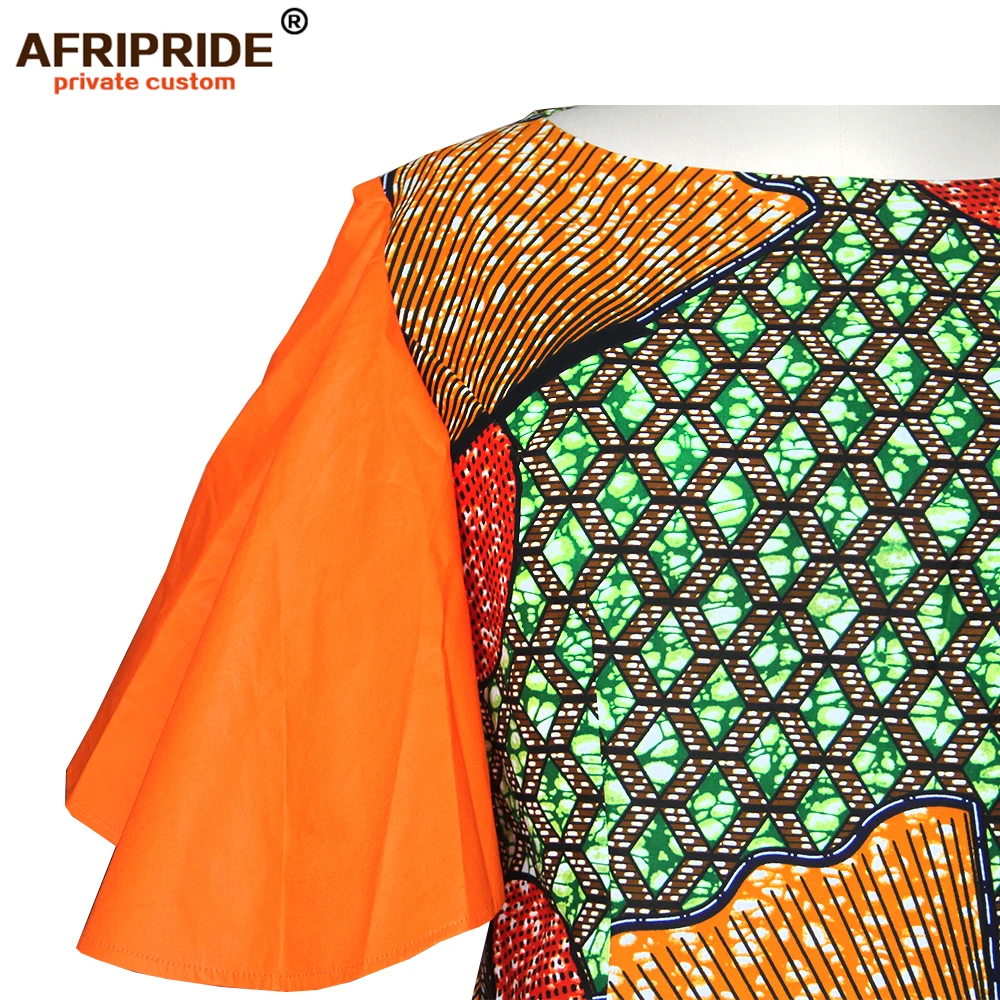 Африканские облегающие платья для женщин AFRIPRIDE bazin richi с короткими рукавами-бабочками Дашики восковое женское платье с принтом Анкара A1925007