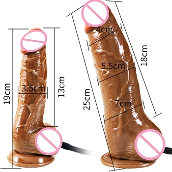 Inflatable Huge Realistic Dildo Suction Cup Real Big Penis Dick Cock Sex Toys for Women Masturbation Anal Plug Adult Sex Toys 5