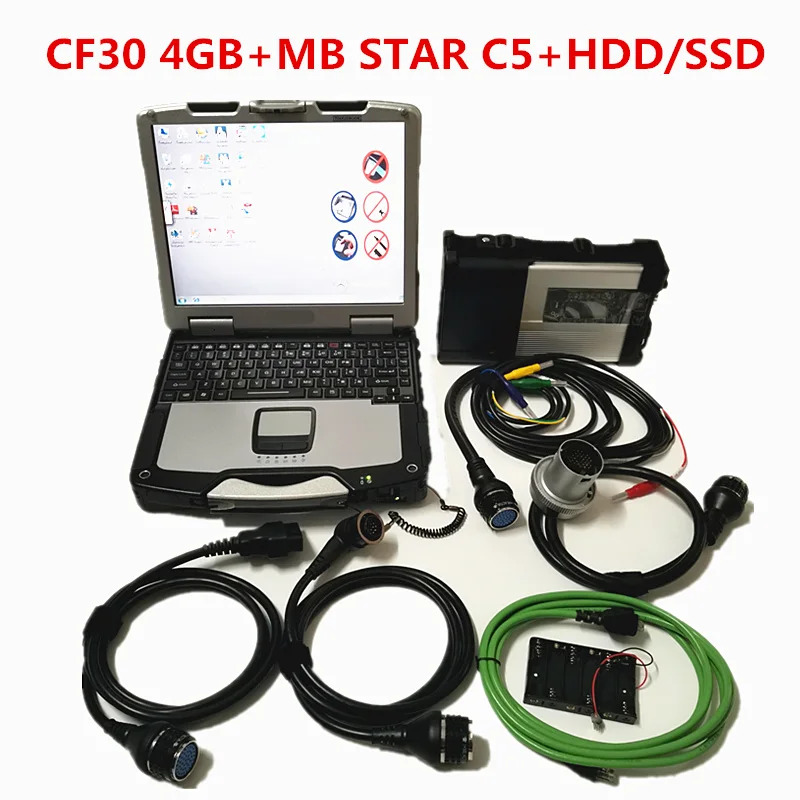 Ноутбук CF30 Toughbook CF30 4GB с super MB STAR C5 с программным обеспечением,09 HDD или SSD диагностический инструмент готов к работе MB STAR C5