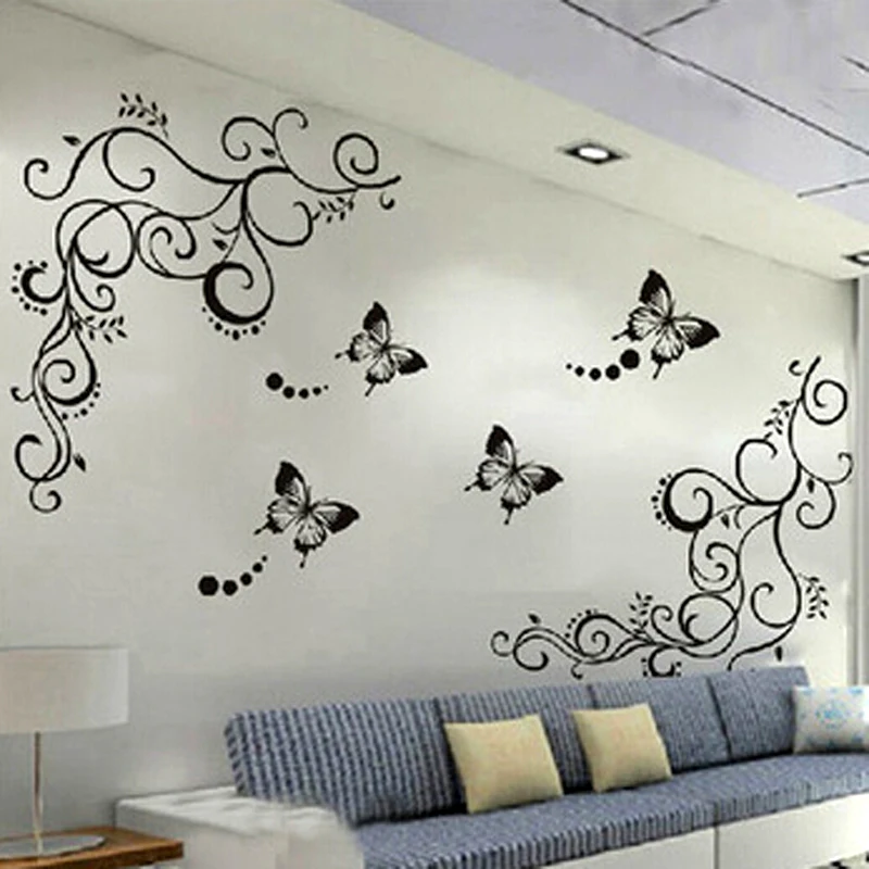 black butterfly wall art