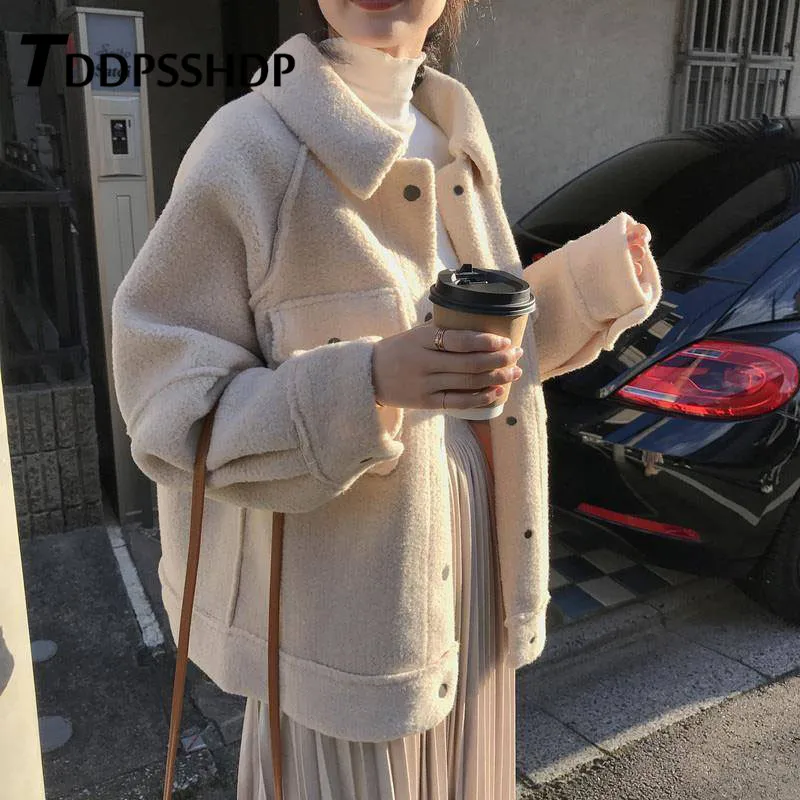 Meilleur 2019 printemps fourrure 3 couleur peut choisir femmes manteau à manches longues revers poche décor décontracté femme veste
