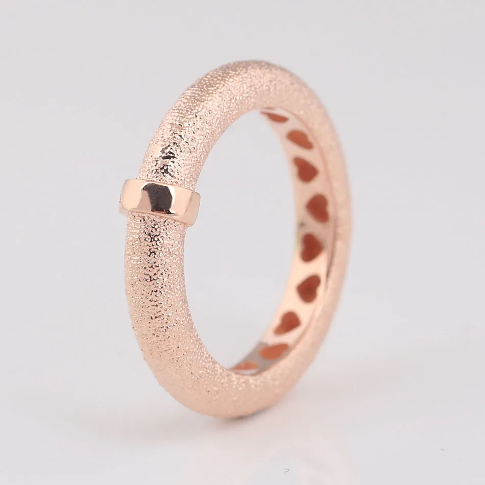 

Authentic 925 Sterling Silver Ring for Women Ladies Girls Matte Brilliance Ring Rose Gold Colour