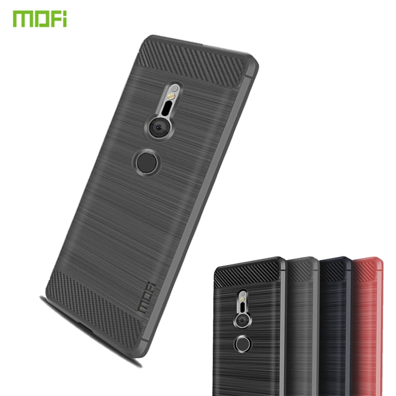 

MOFi For Sony Xperia XZ2 Case Cover Soft Silicon Cases Carbon Fiber Case For Sony Xperia XZ2 Phone Case Fundas Back Cover