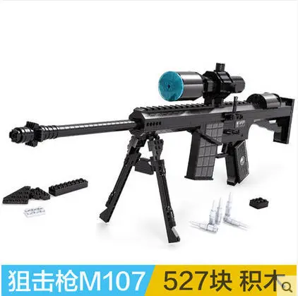 

Ausini P22707 Gun Series Rifle Gun M107 527pcs  Pistol Gun Model Building Block Sets Educational DIY Bricks Toys