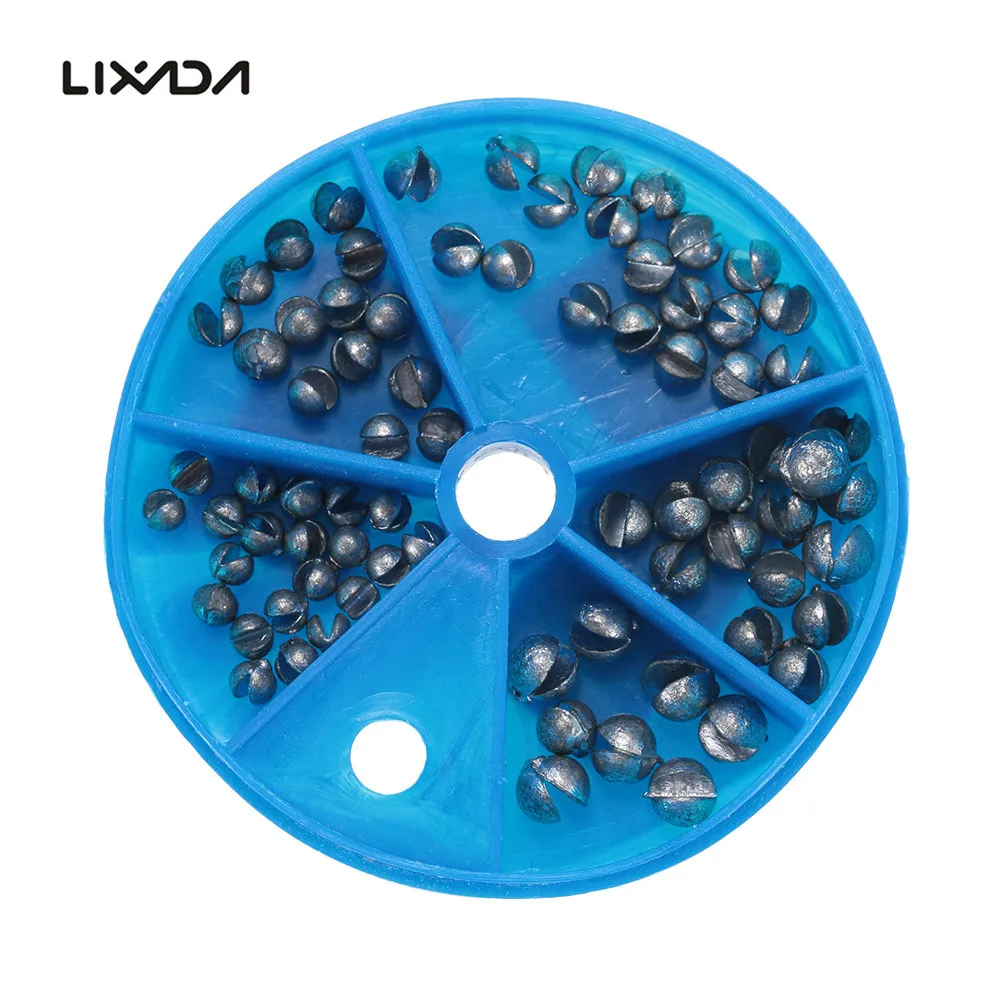 76pcs/Lot 5 Sizes Round Split Shot Lead Weight Pesca Acesorios